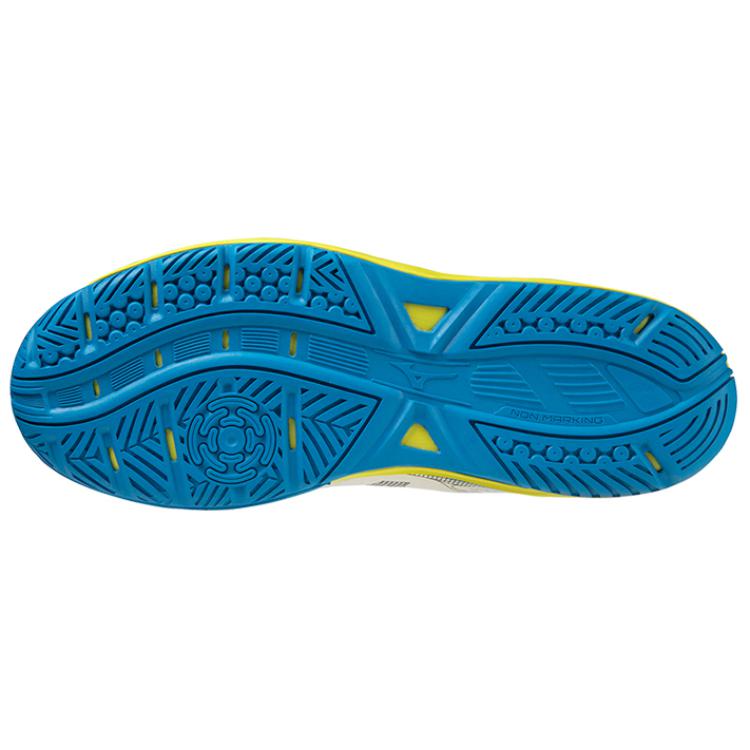 Mizuno Anti-Slip Wear-Resistant Low-Top Tennis Shoes Men's White Blue