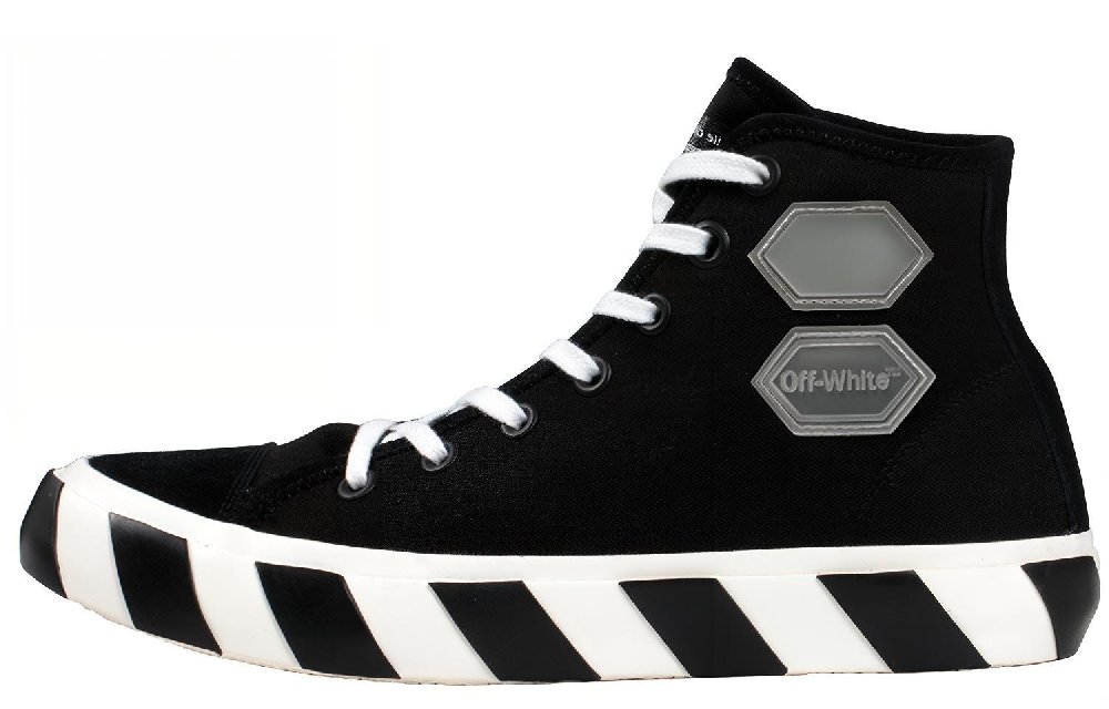 OFF-WHITE Vulcanized Hi Black Striped