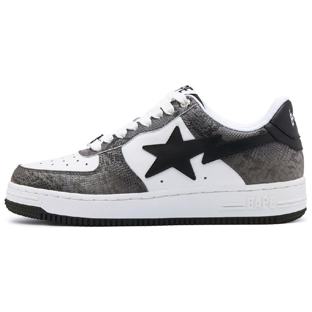 A BATHING APE Sta Black Snakeskin