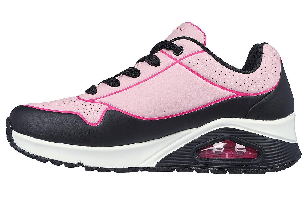 Skechers Cushioning Anti-Slip And Wear-Resistant Low-Top Running Shoes Women's Black Pink