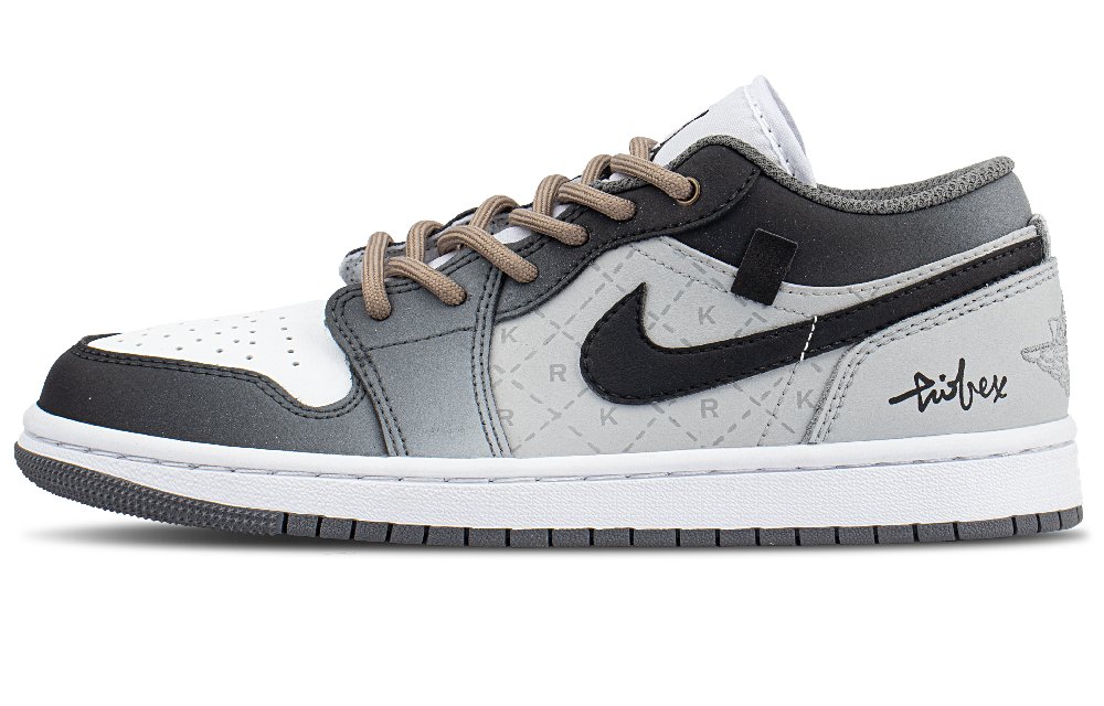 Jordan Air Jordan 1 Low Top Vintage Basketball Shoes Unisex Gray