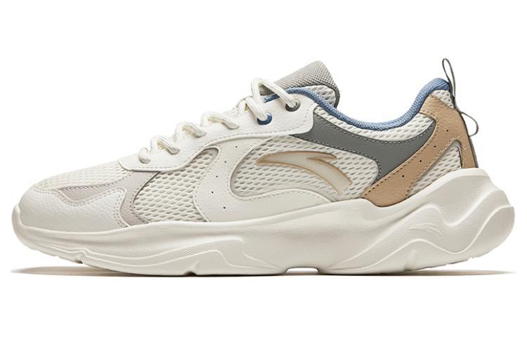 Anta Wear-Resistant Height Increasing Low-Top Casual Shoes Men's White Brown