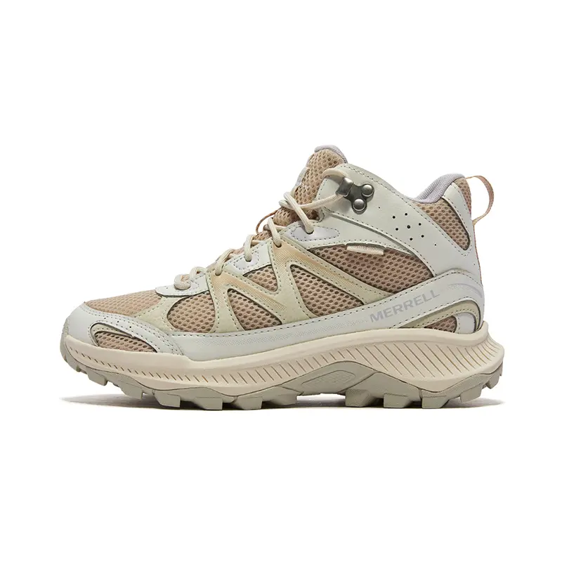 MERRELL TEMPO EXP MID WP Slip Resistant Abrasion Resistant Mid top Mountaineering Hiking Shoes Women's Cream Apricot