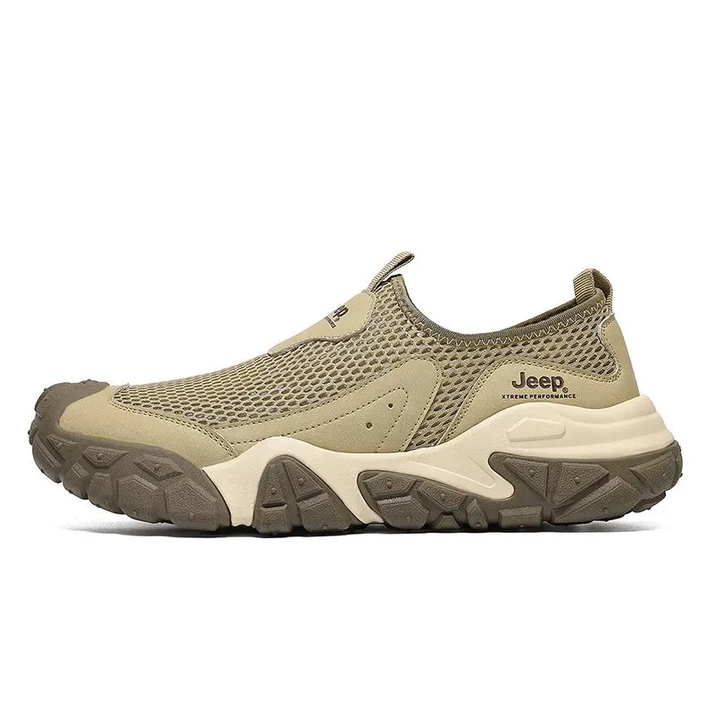 Jeep Low Top Casual Shoes Men's Khaki