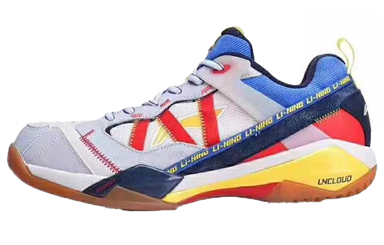 LiNing G Enemy ACE Low Top Badminton Shoes Men's White Blue