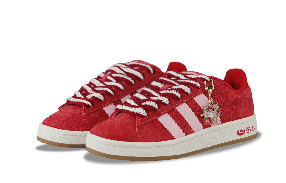 Adidas Originals CAMPUS 00s Happy Snake Year Anti-Slip Wear-Resistant Low-Top Skateboard Shoes Unisex Red