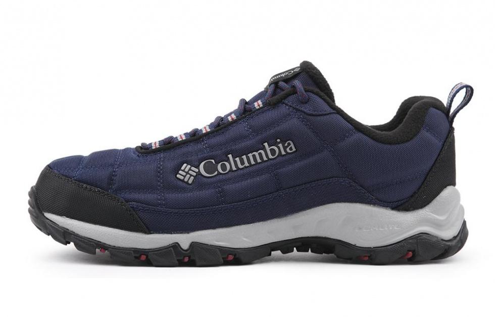 Columbia Cushioned Anti-Slip Wear-Resistant Impact-Resistant Lightweight Warm Low-Top Hiking Shoes Men's Navy Blue