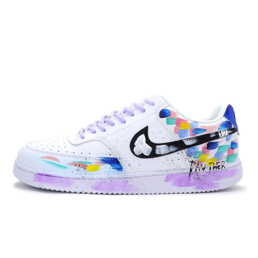 Nike Court Vision 1 Skateboard Shoes Men Low Top Red/Yellow/Blue/Green/Cyan/Orange/Purple