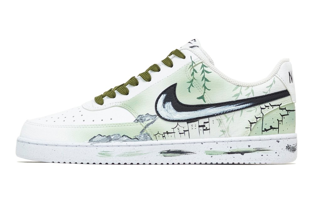 Nike Court Vision 1 Low Top Skateboard Shoes Men's Green