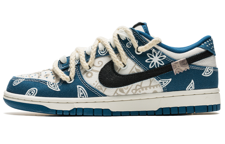 Nike Dunk Low Low-Top Skateboard Shoes Men's White Blue
