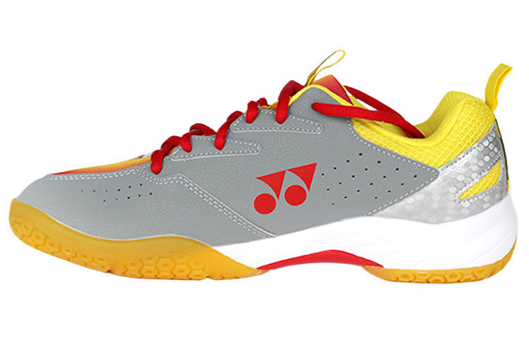 YONEX Cushioned Slip-Resistant Low-Top Badminton Shoes Men's Gray Red
