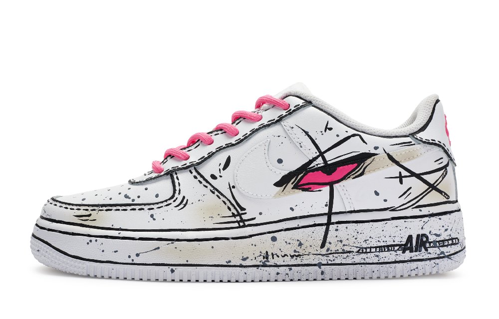 Nike Air Force 1 Skateboard Shoes Women's Low-Top Black/Pink
