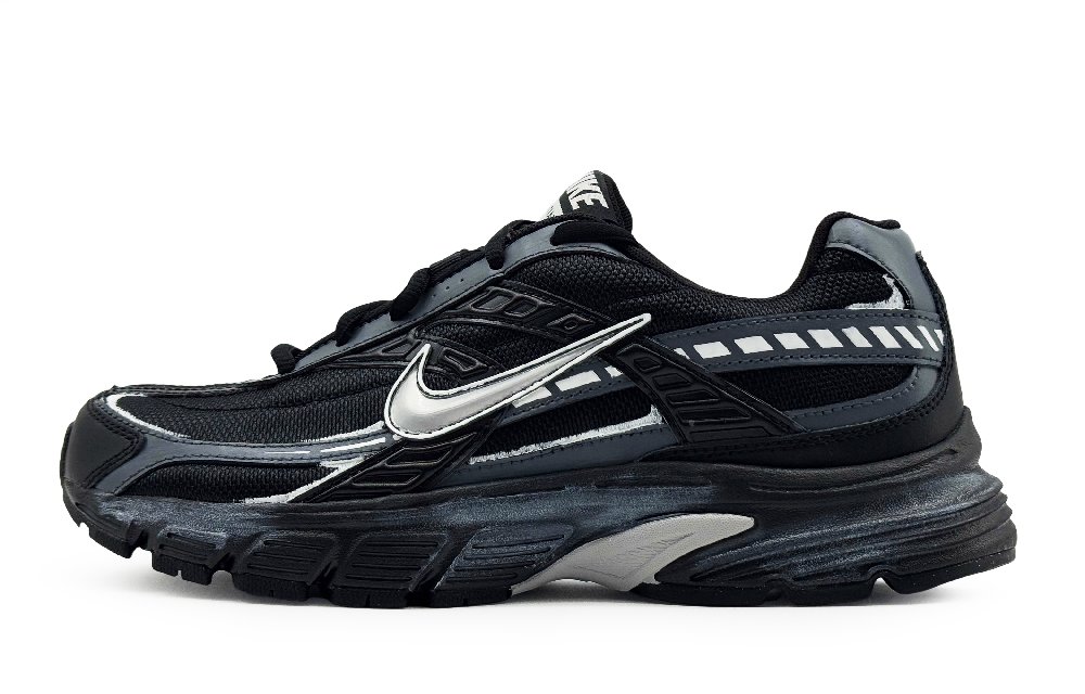 Nike Initiator Abrasion Resistant Low Top Running Shoes Men's Black White