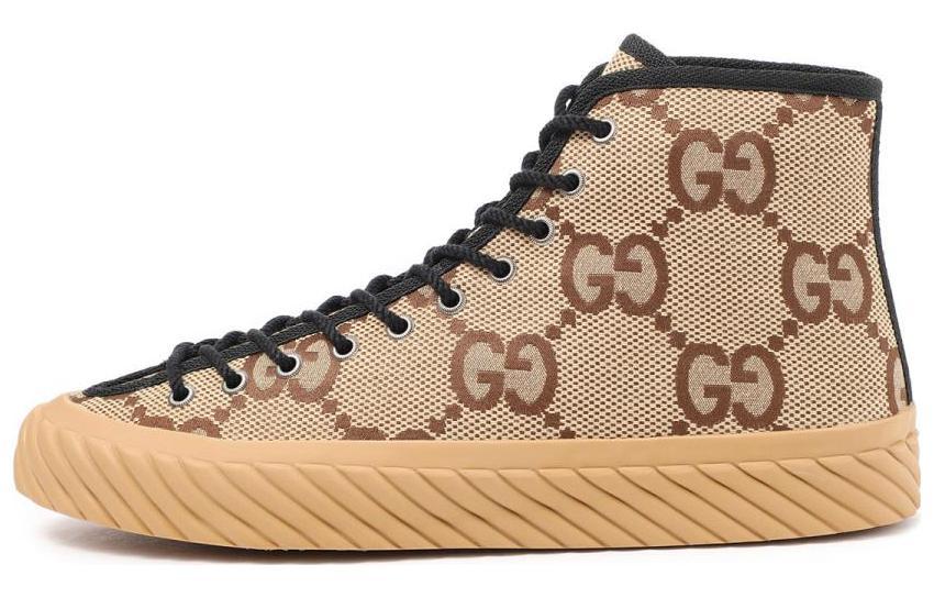 GUCCI Maxi Gg High Top Beige Ebony