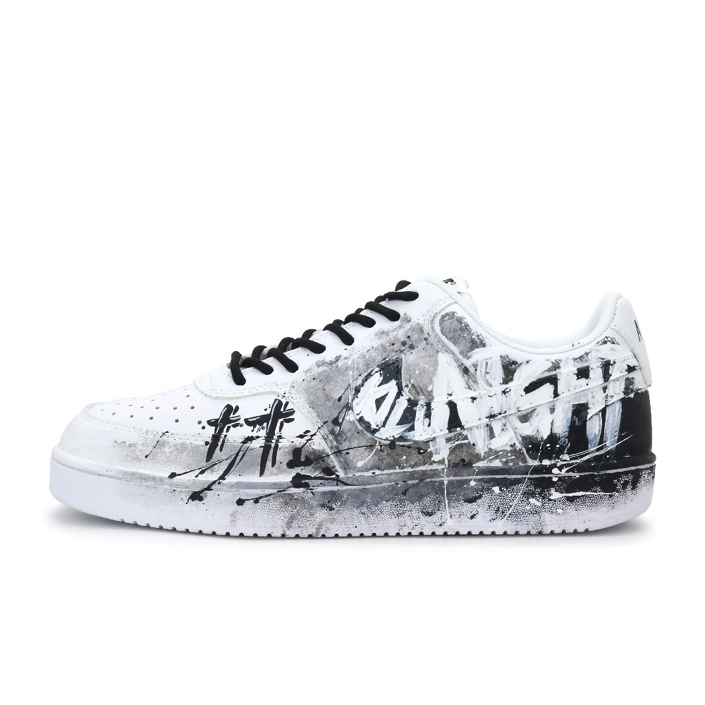 Nike Court Vision 1 Low Top Skateboard Shoes Men's Black White Gray