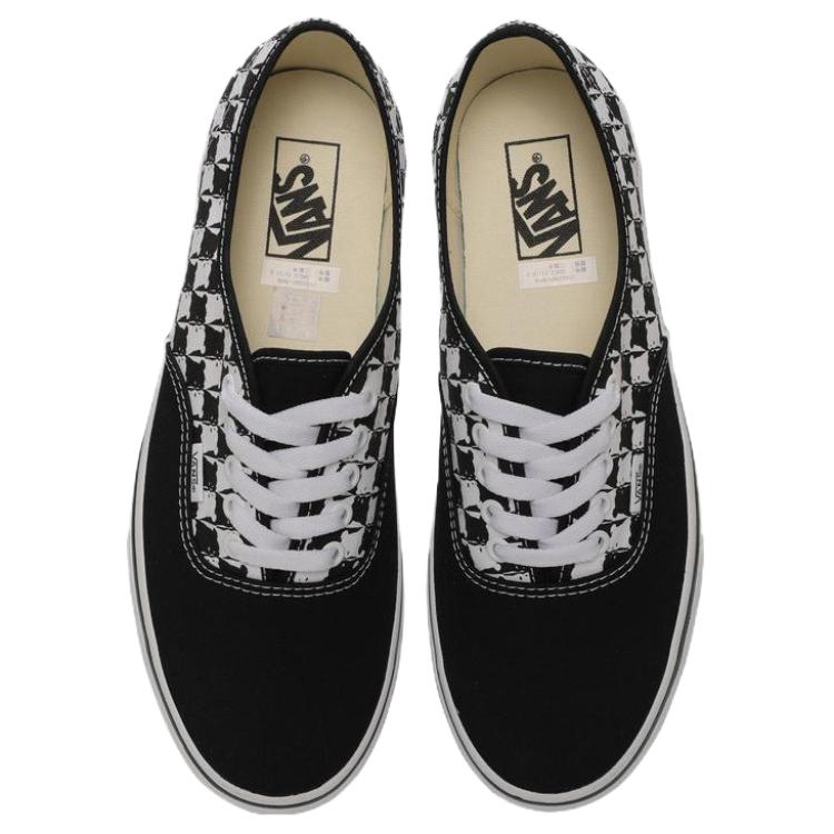 Vans Authentic Low Top Skateboard Shoes Unisex Black White
