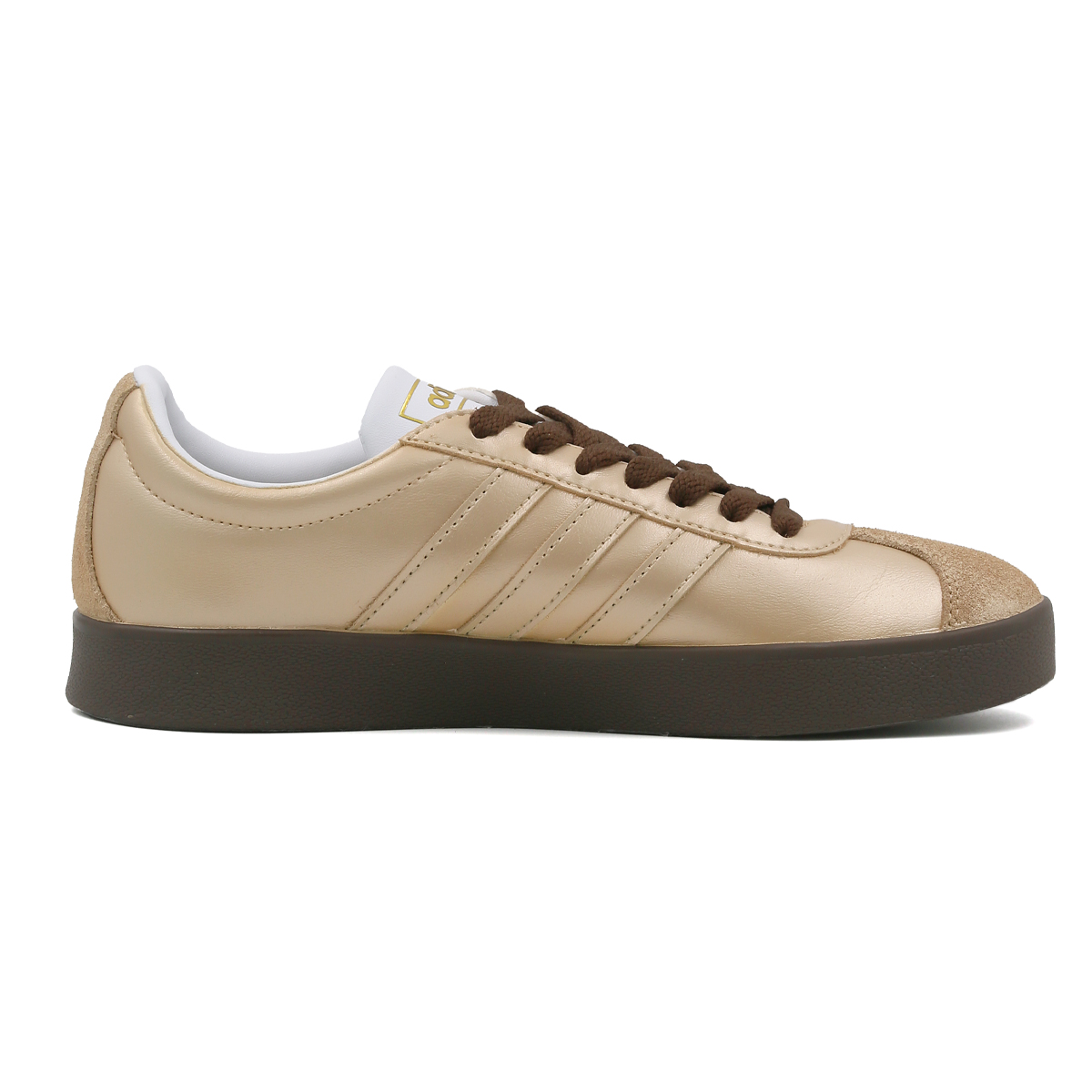 Adidas Neo VL Court 2.0 Light Brown Radiance Abrasion Resistant Low top Skateboard Shoes Unisex Champagne