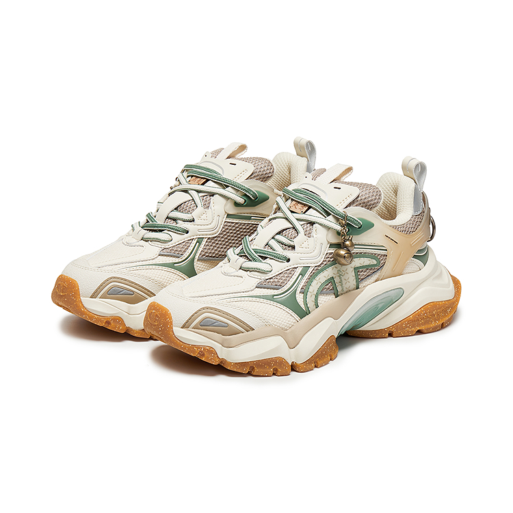 Champion Retro Sports Tooth Shark Shoes Power Armor Balance Low top Casual Shoes Women's Linen/Wild Duck Green купить в интернет-магазине Yoocart с быстрой доставкой по России.