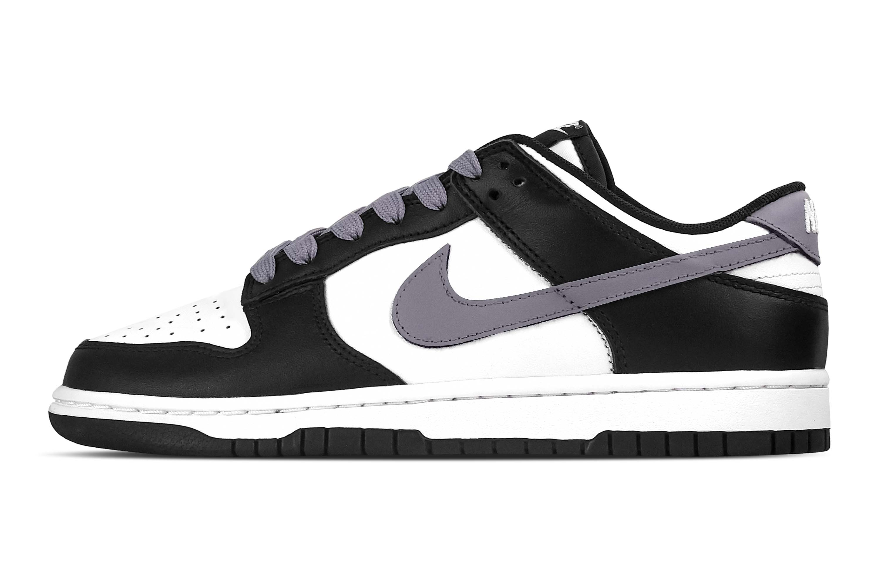 Nike Dunk Purple Rhythm, Heart Box Slip Resistant Abrasion Resistant Low top Skateboard Shoes Unisex Black White Purple