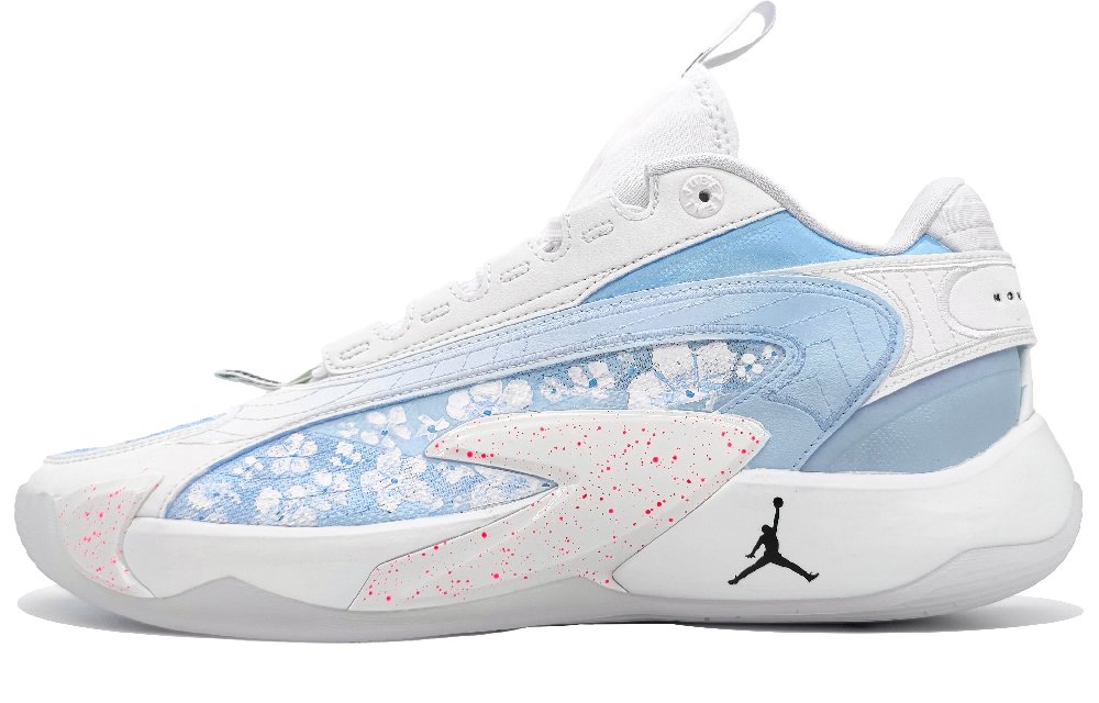 Jordan Luka 2 Anti-Slip Wear-Resistant Low-Top Basketball Shoes Men's Iris Blue