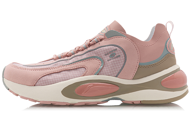 LiNing Cushioning, Slip Resistant, Supportive, And Resilient Low Top Running Shoes Women's Rose Pink