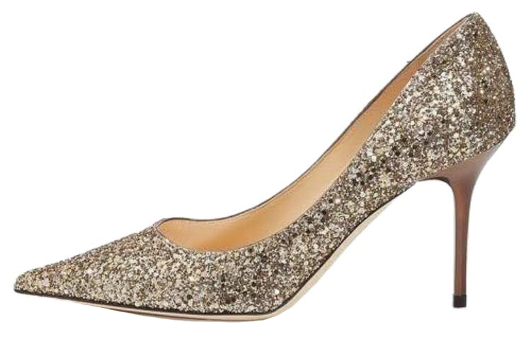 Jimmy Choo Slim Heel High Heels Women's Gold