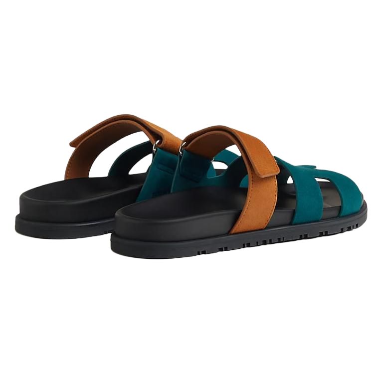 HERMES Chypre Slide Slippers Women's Blue купить в интернет-магазине Yoocart с быстрой доставкой по России.