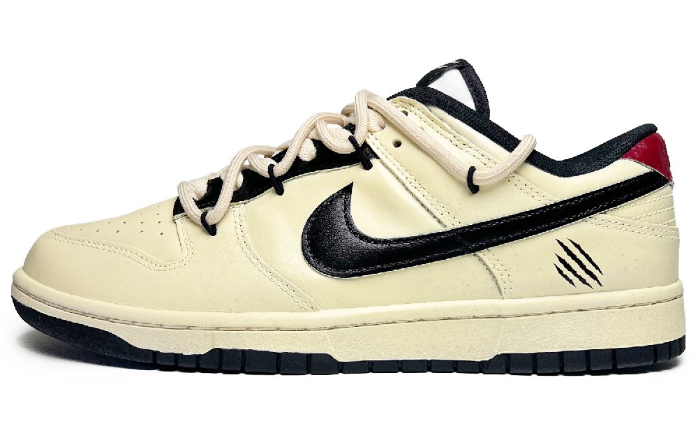 Nike Dunk Dragon Claw Mocha Anti-Slip And Wear-Resistant Lightweight Low-Top Skateboard Shoes GS Beige
