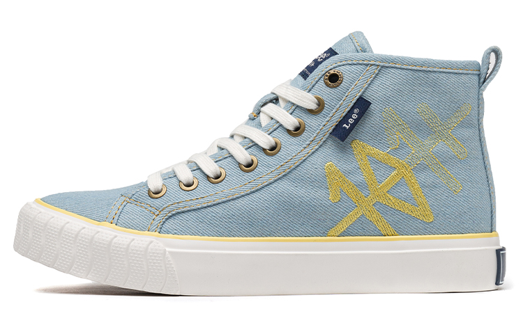 Lee Lightweight And Breathable High-Top Canvas Shoes Unisex Light Blue