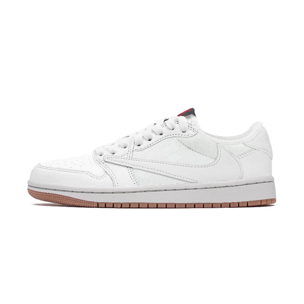 Travis Scott X Jordan Air Jordan 1 Vintage Basketball Shoes Unisex Low Top White
