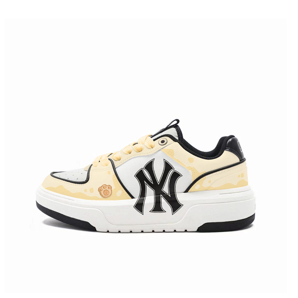 MLB Chunky Liner Abrasion Resistant Low Top Skateboard Shoes Unisex Yellow