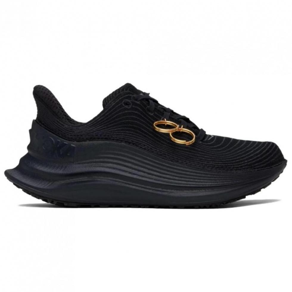 Comme Des Garcons x HOKA ONE ONE Anti-Slip Wear-Resistant Low-Top Casual Running Shoes Unisex Black Gold купить в интернет-магазине Yoocart с быстрой доставкой по России.