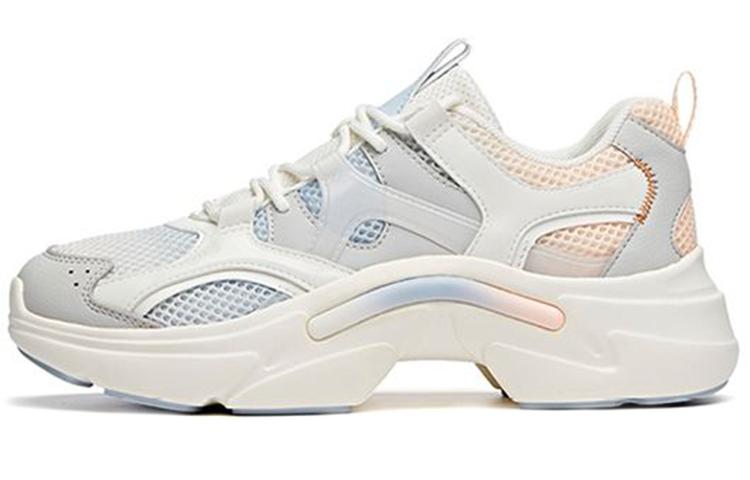 Anta Cushioning Anti-Slip And Wear-Resistant Low-Top Running Shoes Women's White Blue Pink