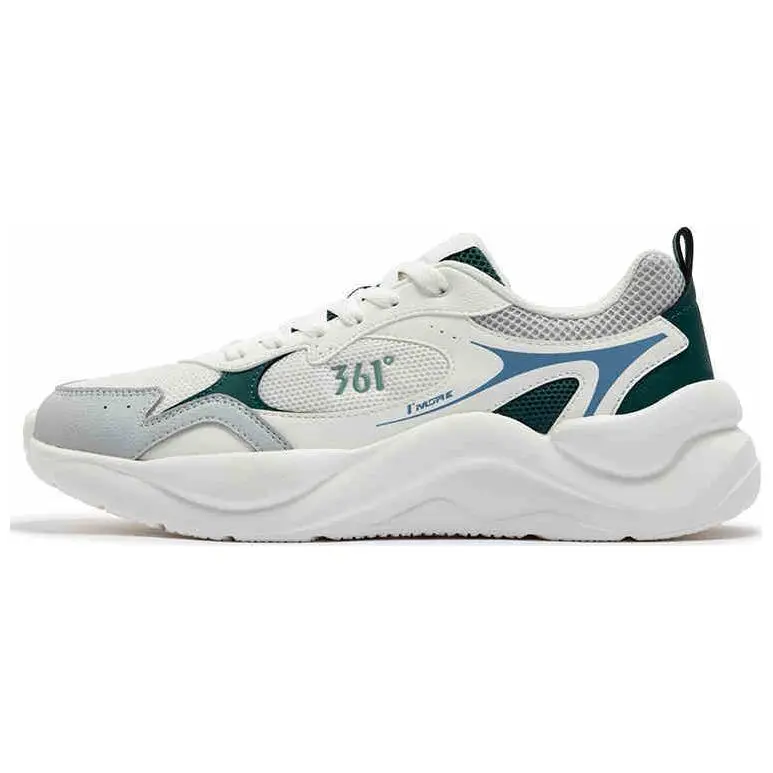 361° Slip-Resistant Breathable Low-Top Casual Shoes Men's White Blue