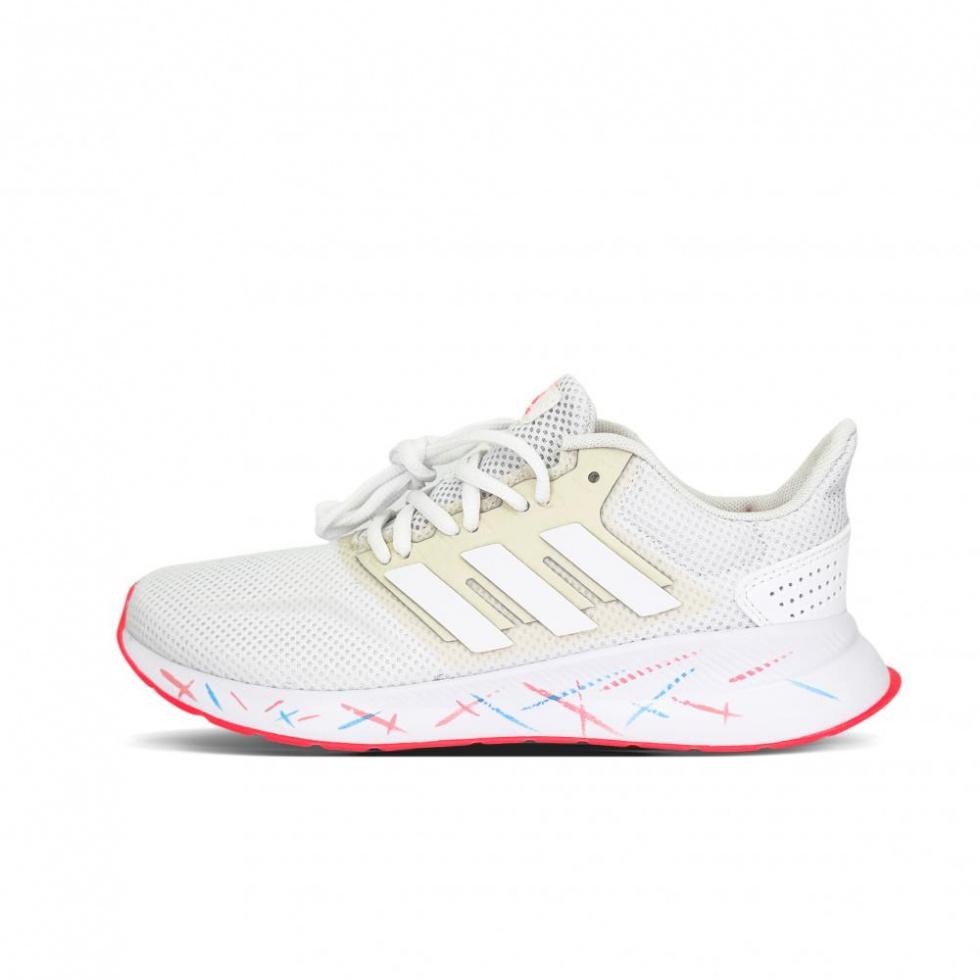 Adidas Neo Runfalcon 1.0 Anti-Slip Wear-Resistant Low-Top Running Shoes Women's White Pink