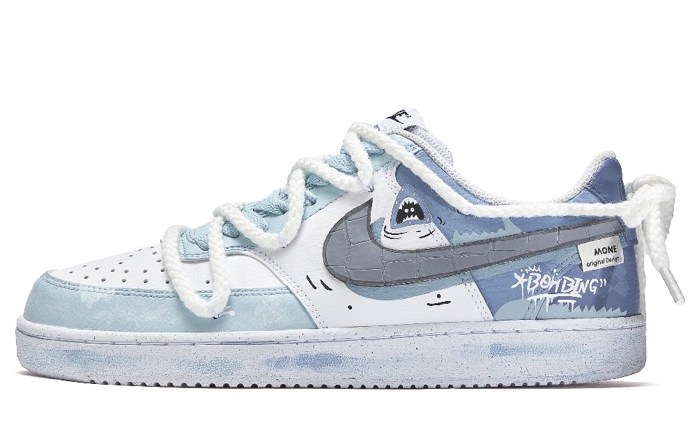 Nike Court Vision 1 Starry Sea Slip-Resistant Cushioning Low-Top Skateboard Shoes Men's Blue