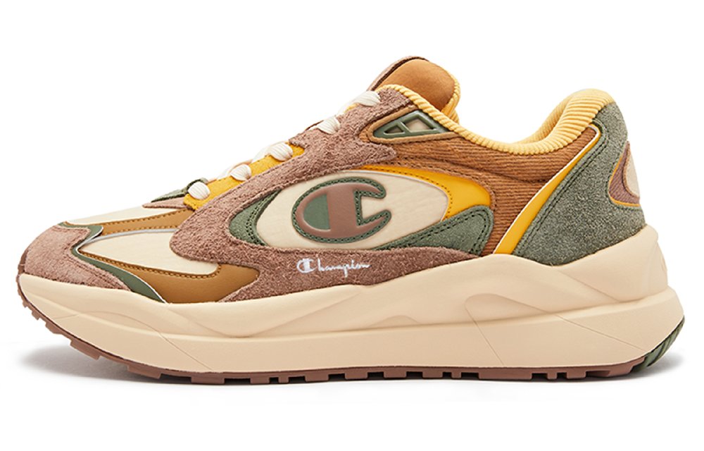 Champion Slip Resistant Low Top Chunky Sneakers Men's Yellow Brown