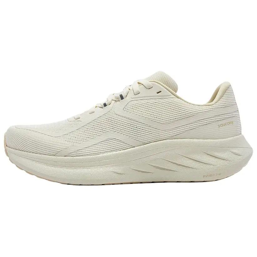 Saucony Ride Yutu 18 Anti Slip Wear Resistant Low Top Casual Running Shoes Unisex Beige
