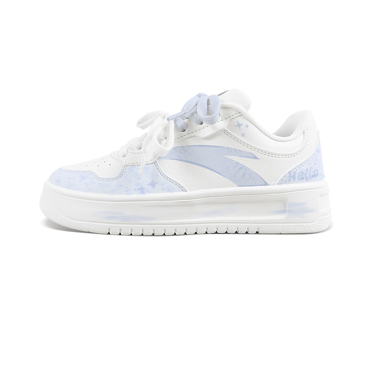 Anta Relaxed Anti Slip Wear Resistant Low Top Skateboard Shoes Unisex Blue