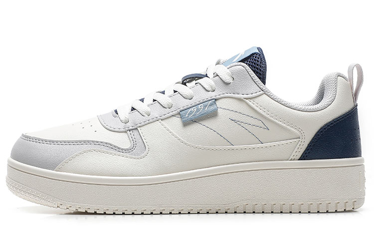 Anta Life Collection Wear-resistant And Lightweight Low-Top Skateboard Shoes Men's White Gray Blue