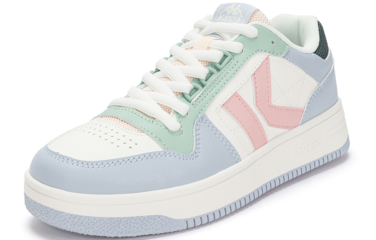 Kappa Abrasion Resistant Slip Resistant Low top Skateboard Shoes Women's Gray White Green