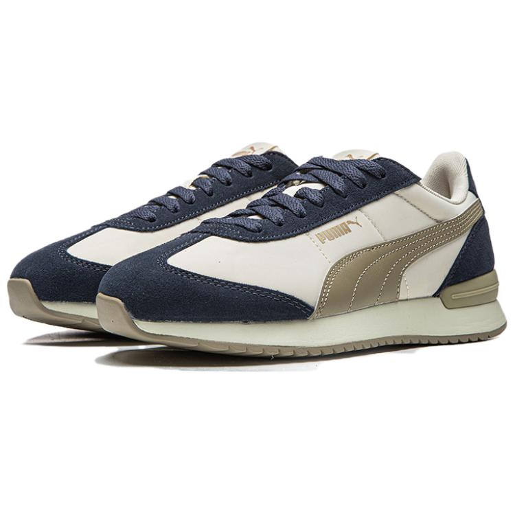 PUMA R78 Nylon Abrasion Resistant Low Top Casual Shoes Unisex Beige Blue купить в интернет-магазине Yoocart с быстрой доставкой по России.
