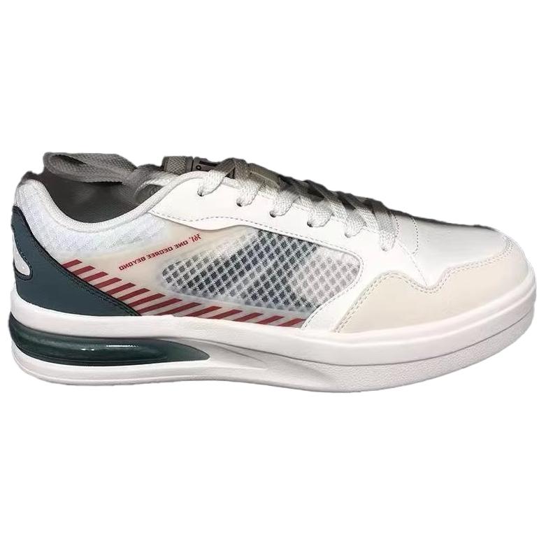 361° Slip Resistant, Lightweight, And Breathable Low top Skateboard Shoes Men's Feather White Dark Pine Green