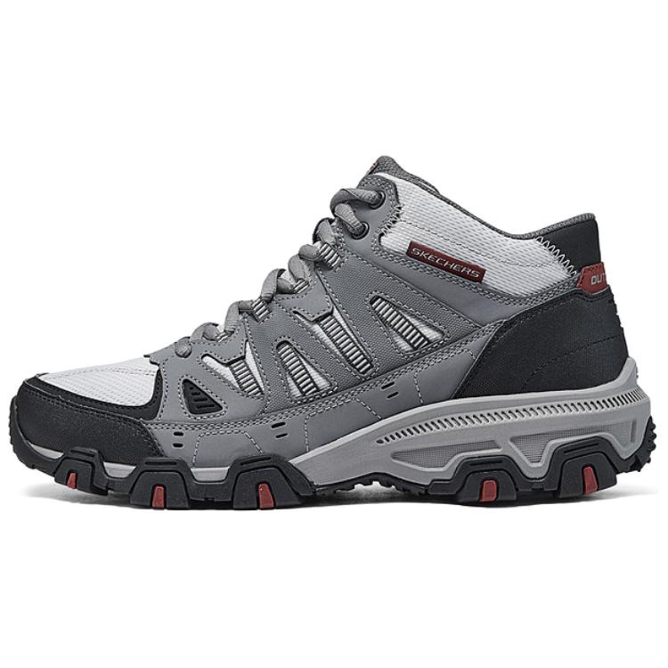 Skechers OUTDOOR MENS Cushioning Anti-Slip And Wear-Resistant Mid-Top Hiking Shoes Men Gray
