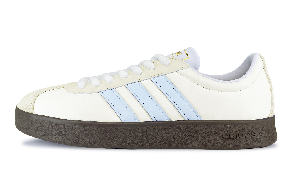 Adidas Vl Court Classic Sea Salt Cheese Cushioning, Wear Resistant Low Top Skateboard Shoes Women's Yellow Blue