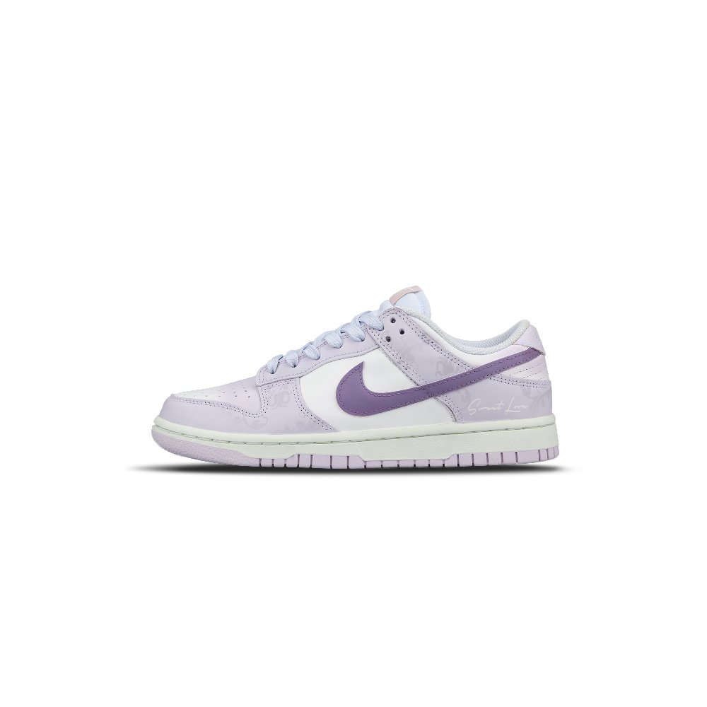 Nike Dunk Low-Top Skateboard Shoes Women's White Purple Pink