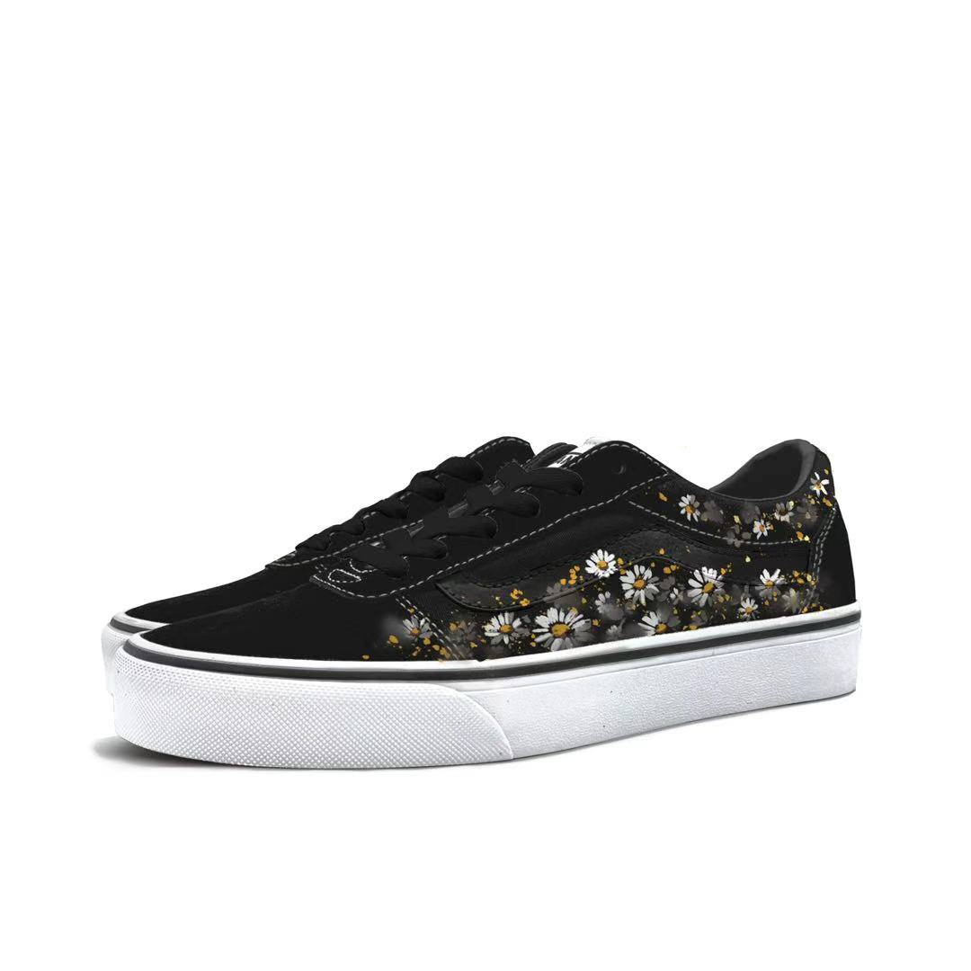 Vans Ward Abrasion Resistant Low top Skateboard Shoes Women's Black White купить в интернет-магазине Yoocart с быстрой доставкой по России.