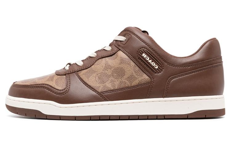 COACH Logo-debossed Panelled Leather Sneakers