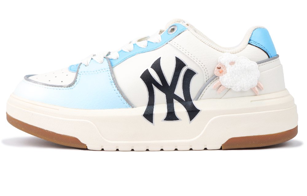 MLB Chunky Liner Slip-Resistant Low-Top Skateboard Shoes Unisex Blue White
