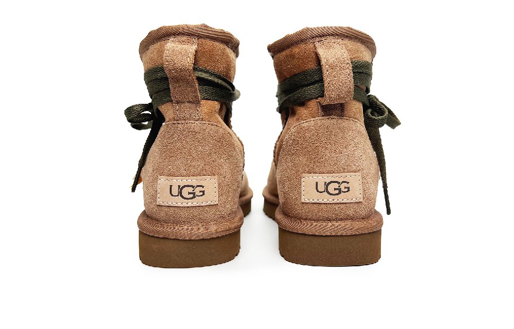 UGG CLASSIC MINI Green World Adventure Warm And Wear-Resistant Short Snow Boots Women's Brown